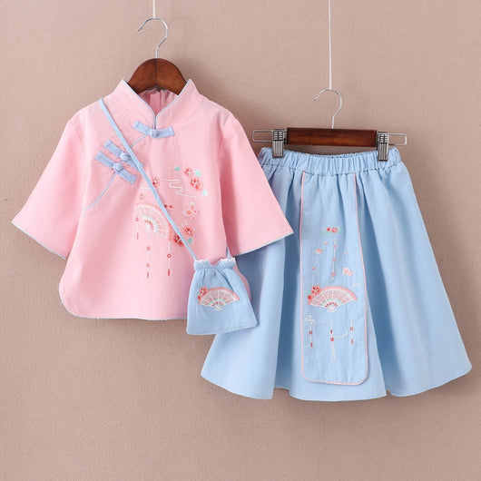 Falda de Verano Estilo Chino Antiguo para Niñas - Image 6