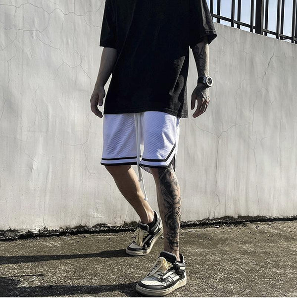Pantalones de Básquetbol con Malla y Cordón Ajustable