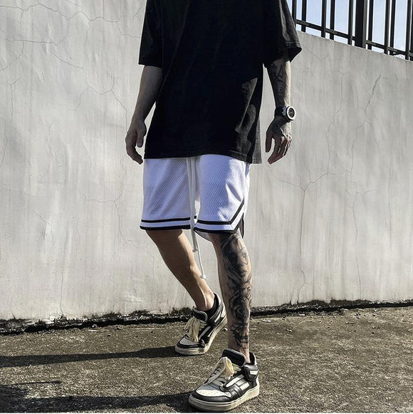 Pantalones de Básquetbol con Malla y Cordón Ajustable