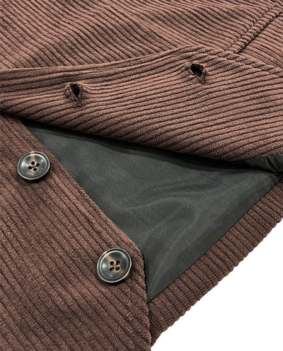 Chaleco de Pana para Hombre con Bolsillos de Patchwork y Chaqueta Exterior - Image 19