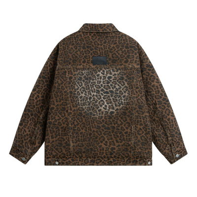 Abrigo Suelto Estampado Leopardo Vintage con Forro Grueso - Image 10