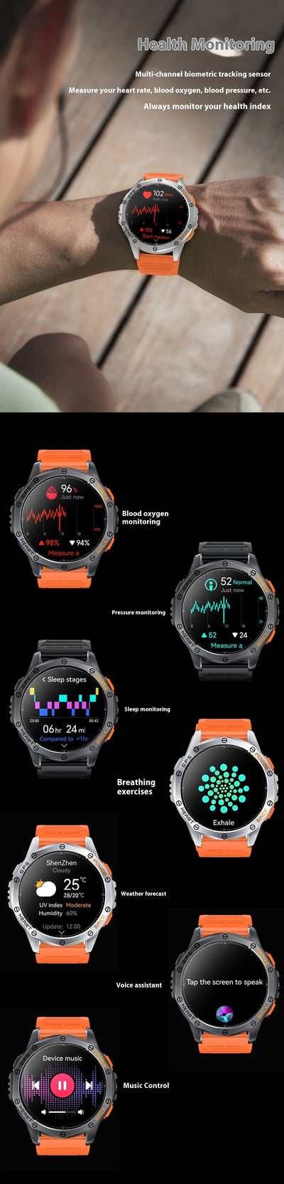 Reloj Inteligente K67 con Brújula, Llamadas Bluetooth y Pantalla AMOLED - Image 13