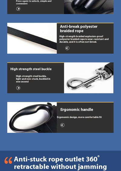 Correa Retráctil Automática para Perros y Gatos 5m - Cuerda de Tracción Extensible - Image 17
