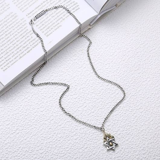 Collar Hexagrama de Fuego Plata 925 - Cadena Todo en Uno - Image 10
