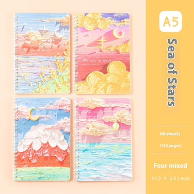 Cuaderno de Espiral A5 con Diseño Paisaje Óleo - Libreta de Notas Gruesa con Líneas - Image 5