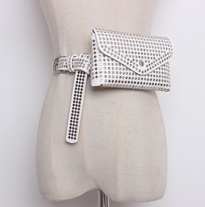 Bolsa de Cintura Punk Remaches - Bolso Bandolera Multifuncional para Teléfono y Compras - Image 6