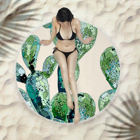 Toalla Redonda de Playa con Flecos Premium - Image 30