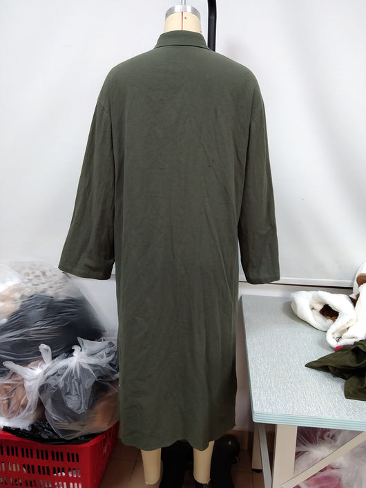 Camisa Larga Holgada de Manga Larga con Abertura Lateral para Mujer - Image 19