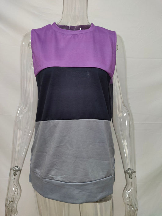 Blusa sin Mangas Estampado Colorblock para Mujer - Image 12