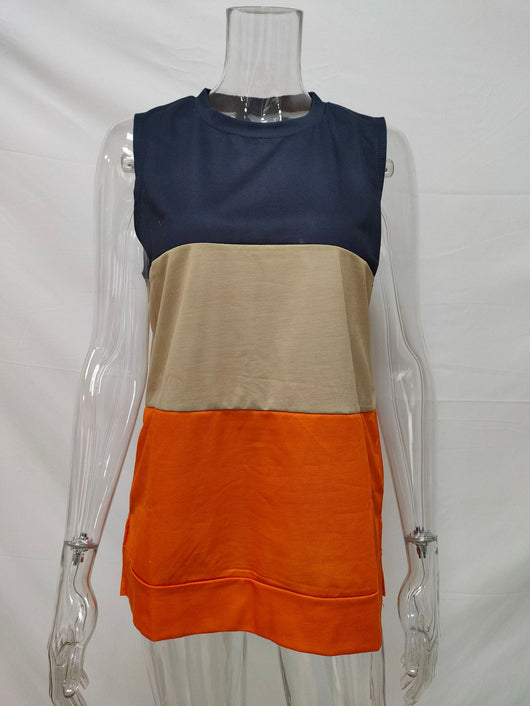 Blusa sin Mangas Estampado Colorblock para Mujer - Image 15