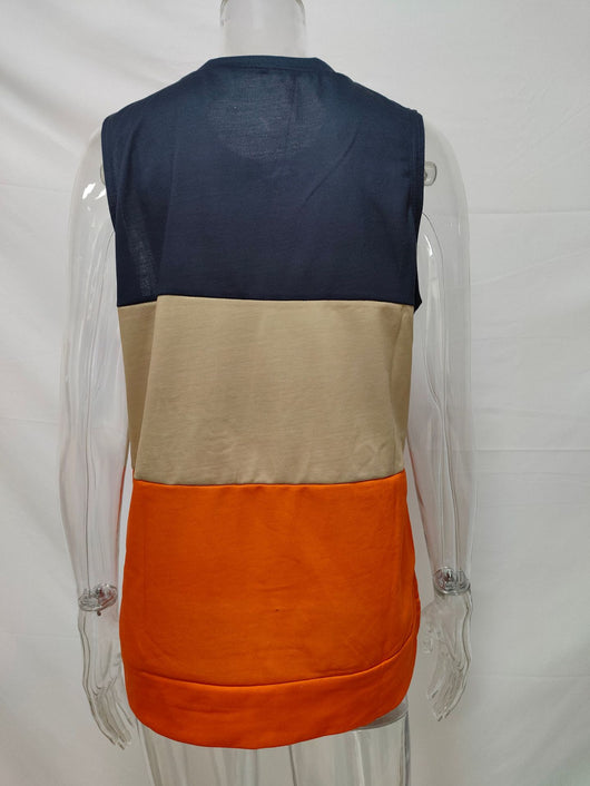 Blusa sin Mangas Estampado Colorblock para Mujer - Image 17