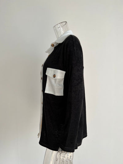 Chaqueta Cardigan Mujer con Contraste de Colores - Image 10