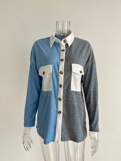 Chaqueta Cardigan Mujer con Contraste de Colores - Image 15