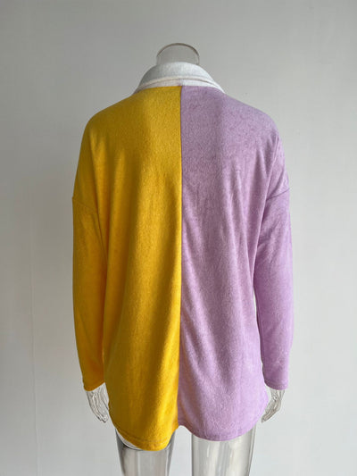 Chaqueta Cardigan Mujer con Contraste de Colores - Image 20