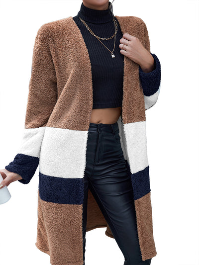 Abrigo Cardigan Reversible de Dos Tonos - Largo Medio - Image 13