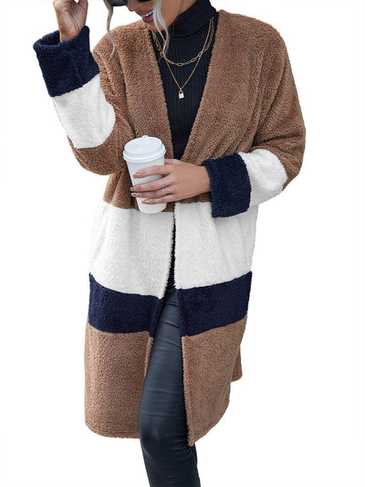 Abrigo Cardigan Reversible de Dos Tonos - Largo Medio - Image 14