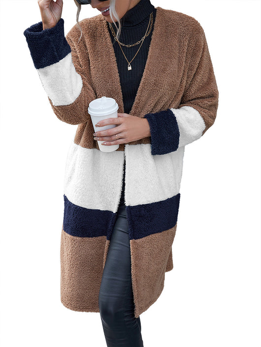 Abrigo Cardigan Reversible de Dos Tonos - Largo Medio - Image 14