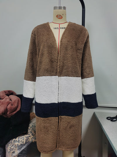 Abrigo Cardigan Reversible de Dos Tonos - Largo Medio - Image 17