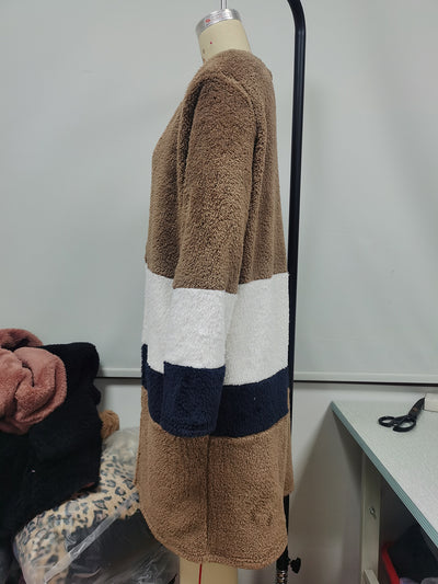 Abrigo Cardigan Reversible de Dos Tonos - Largo Medio - Image 18