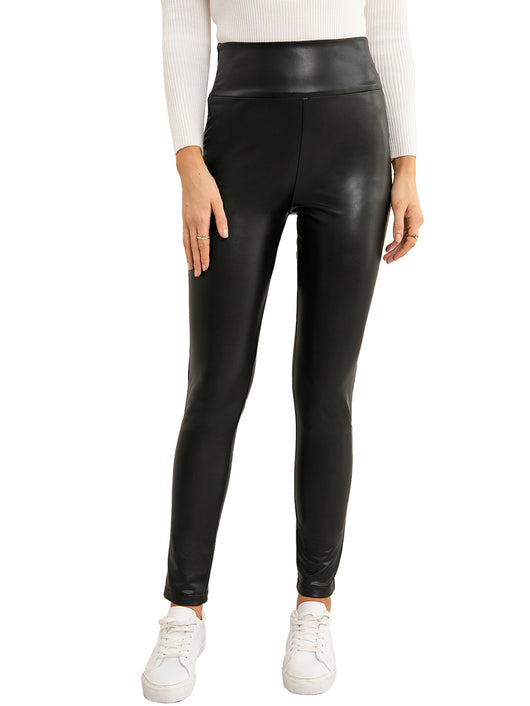 Pantalones de Cuero PU Ajustados Elásticos para Moto Mujer - Image 24