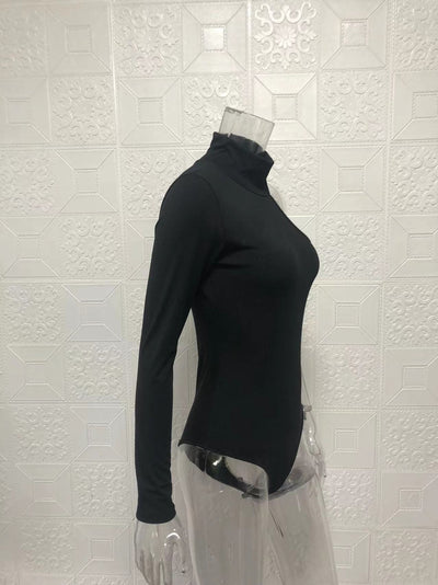 Bodysuit Ajustado de Manga Larga con Hombro Descubierto - Image 7