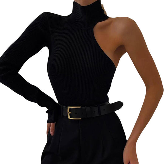 Bodysuit Ajustado de Manga Larga con Hombro Descubierto - Image 9