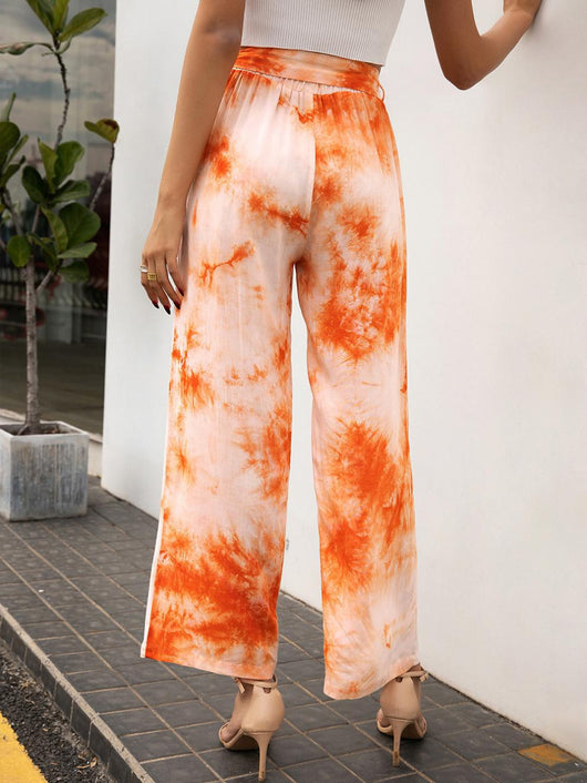 Pantalones Holgados con Estampado Tie Dye y Cinturón - Image 12