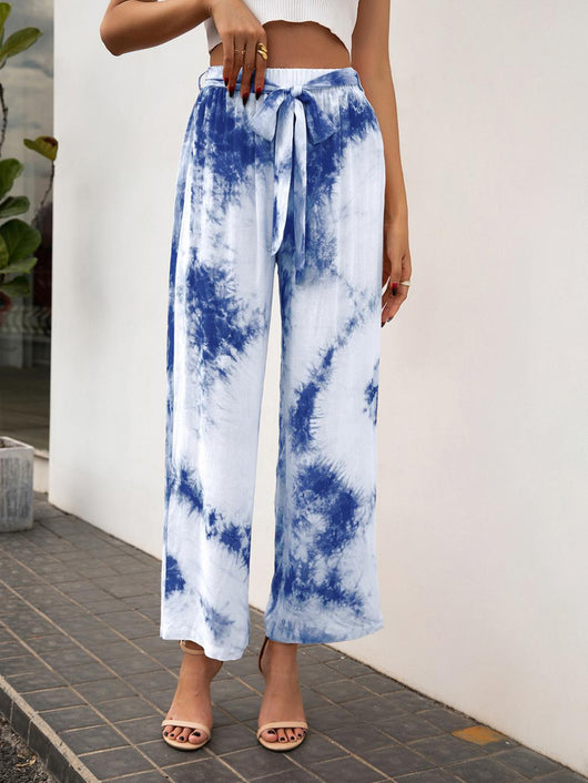 Pantalones Holgados con Estampado Tie Dye y Cinturón - Image 15