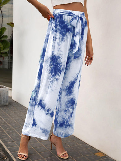Pantalones Holgados con Estampado Tie Dye y Cinturón - Image 16