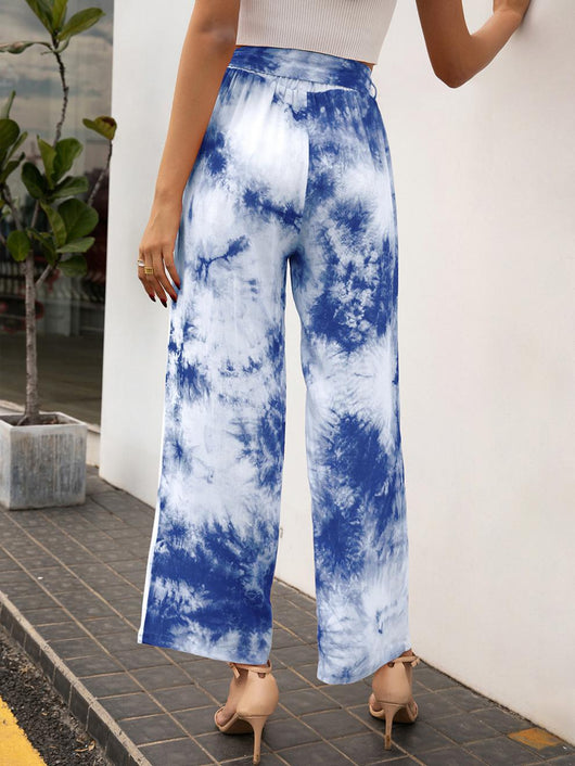 Pantalones Holgados con Estampado Tie Dye y Cinturón - Image 17