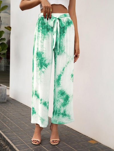 Pantalones Holgados con Estampado Tie Dye y Cinturón - Image 20