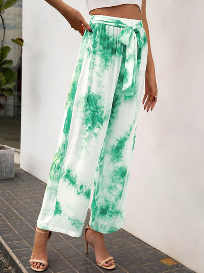 Pantalones Holgados con Estampado Tie Dye y Cinturón - Image 21