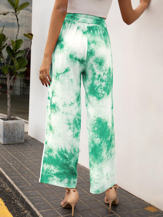 Pantalones Holgados con Estampado Tie Dye y Cinturón - Image 22