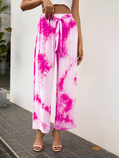 Pantalones Holgados con Estampado Tie Dye y Cinturón - Image 25
