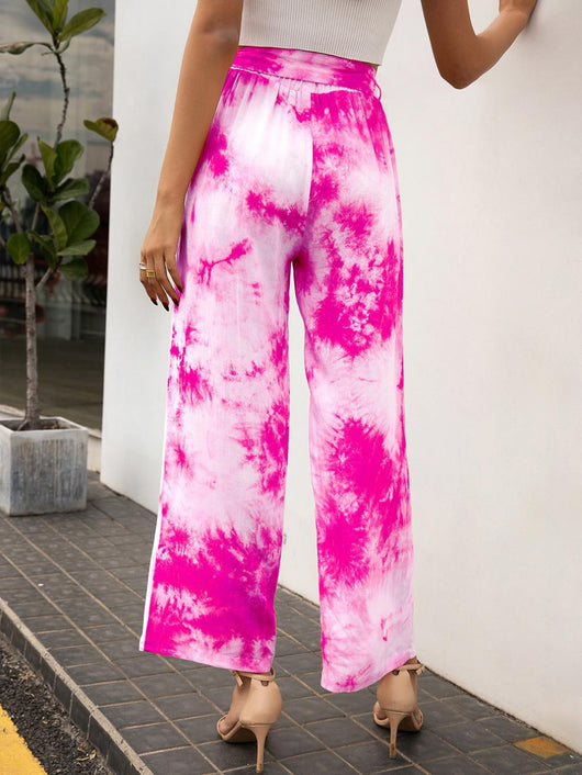 Pantalones Holgados con Estampado Tie Dye y Cinturón - Image 27