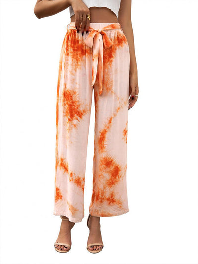 Pantalones Holgados con Estampado Tie Dye y Cinturón - Image 30
