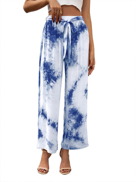 Pantalones Holgados con Estampado Tie Dye y Cinturón - Image 35