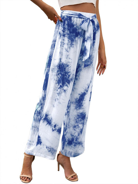 Pantalones Holgados con Estampado Tie Dye y Cinturón - Image 36
