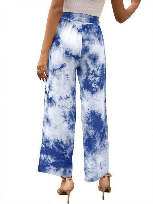 Pantalones Holgados con Estampado Tie Dye y Cinturón - Image 37