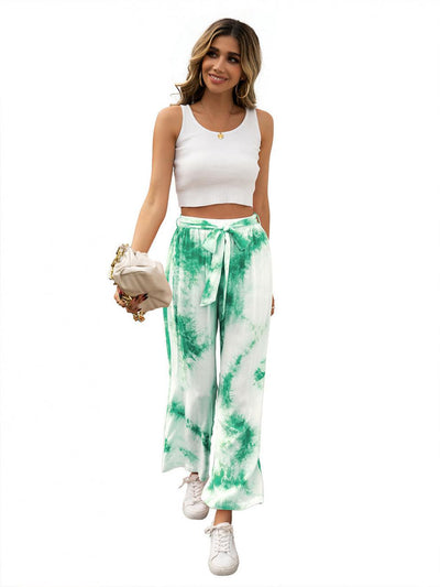 Pantalones Holgados con Estampado Tie Dye y Cinturón - Image 38