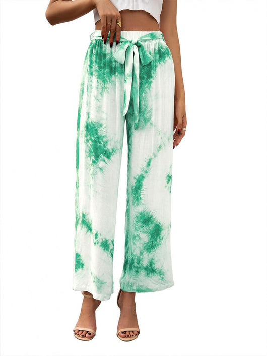 Pantalones Holgados con Estampado Tie Dye y Cinturón - Image 40