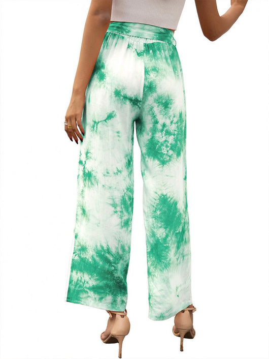 Pantalones Holgados con Estampado Tie Dye y Cinturón - Image 42