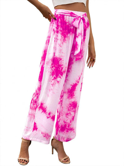 Pantalones Holgados con Estampado Tie Dye y Cinturón - Image 46
