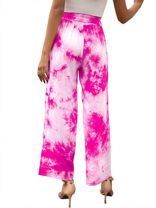 Pantalones Holgados con Estampado Tie Dye y Cinturón - Image 47