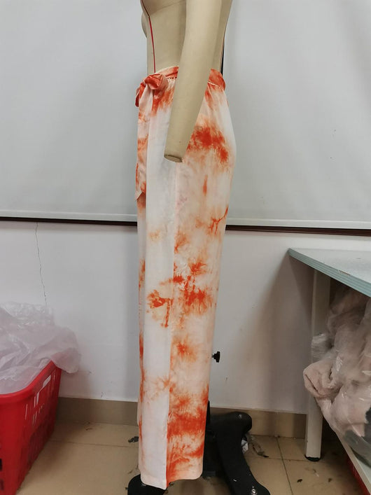 Pantalones Holgados con Estampado Tie Dye y Cinturón - Image 49