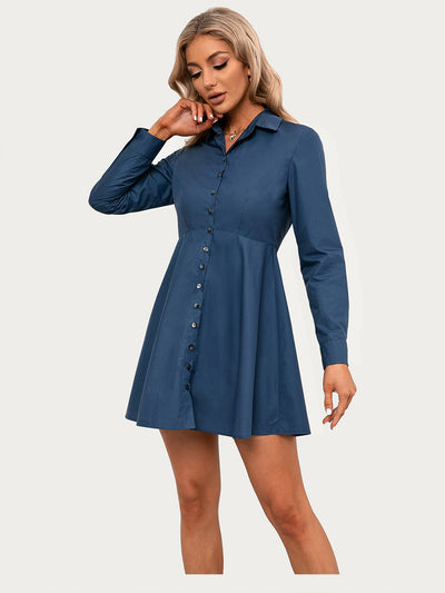 Camisa Clásica de Manga Larga Abotonada para Mujer - Image 13