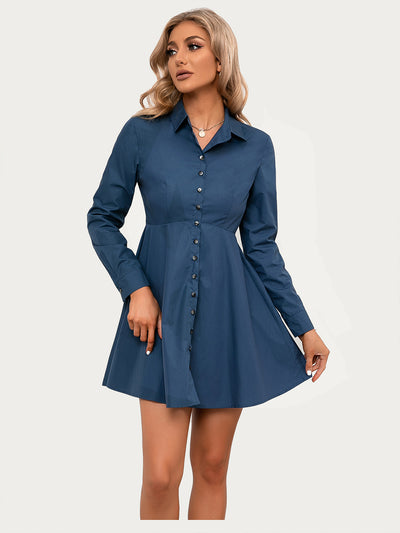 Camisa Clásica de Manga Larga Abotonada para Mujer - Image 14
