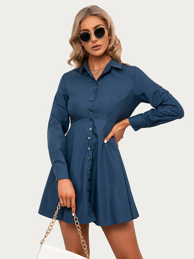 Camisa Clásica de Manga Larga Abotonada para Mujer - Image 15