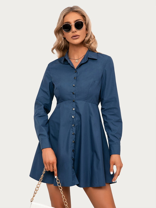 Camisa Clásica de Manga Larga Abotonada para Mujer - Image 16