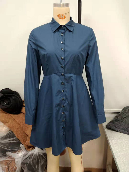 Camisa Clásica de Manga Larga Abotonada para Mujer - Image 17